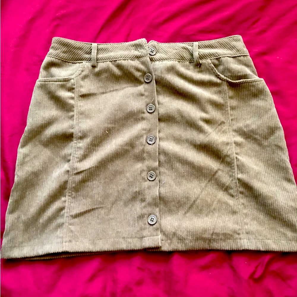 Corduroy brunt brown skirt size medium